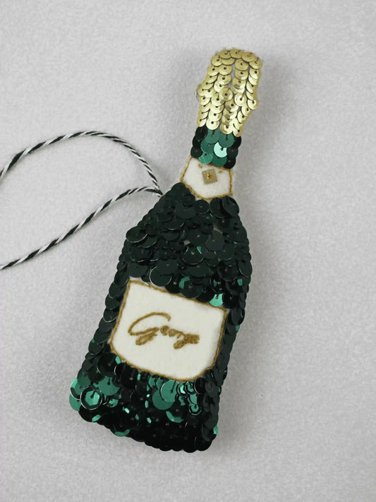Personalised Champagne Sequin Ornament