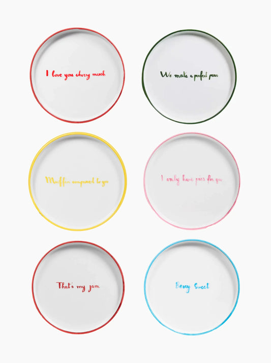 Quote Dessert Plate Set of 6
