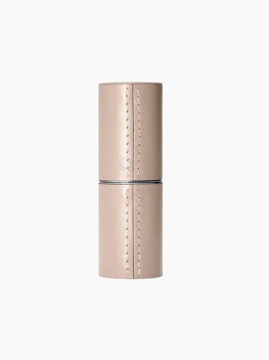 Beige Leather Lipstick Case