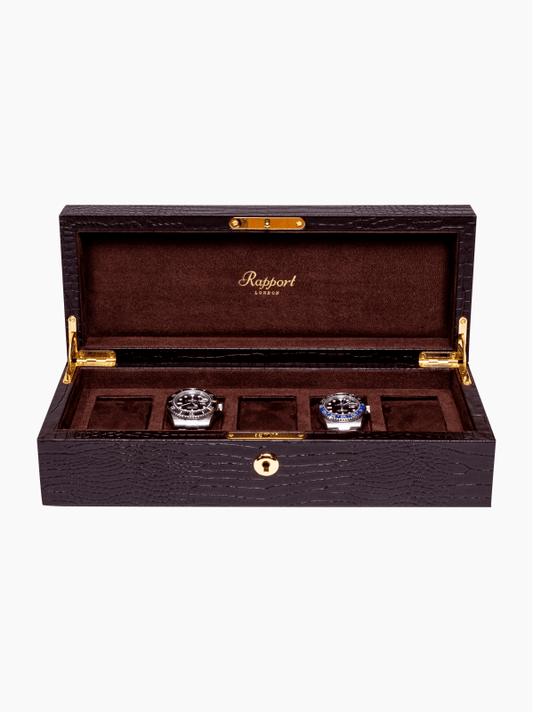Brown Brompton Five-Piece Watch Box