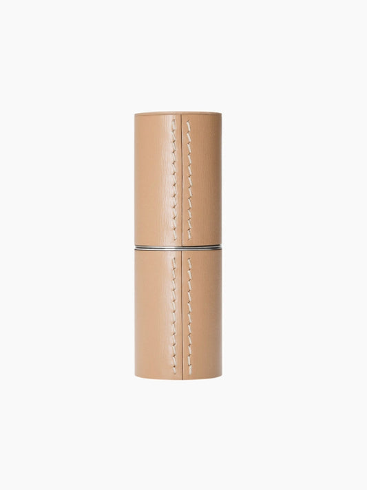 Camel Leather Lipstick Case