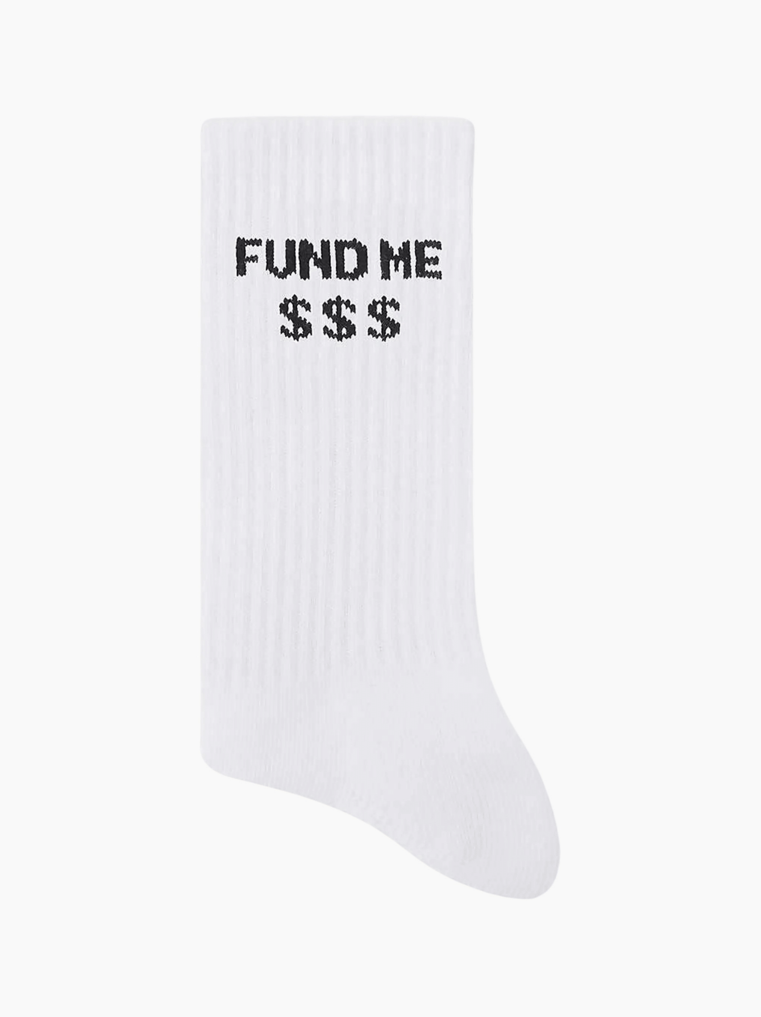 Fund Me White Socks