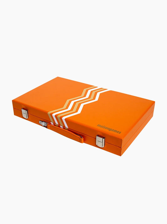 Orange Leather Backgammon