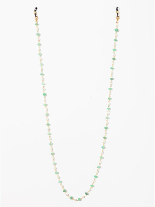 Pearl and Chrysoprase Sunglasses Chain