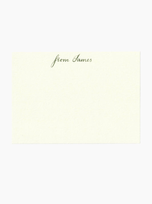 Personalised Note Cards in Cotton