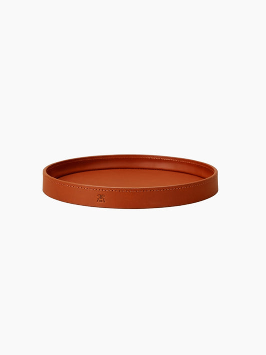 Tan Leather Trinket Tray