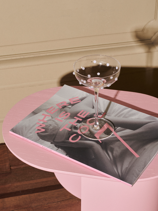 Set of Clear Pearl Cocktail Glasses