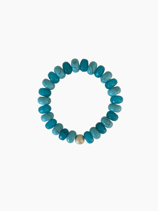 Turquoise Blue Beaded Bracelet