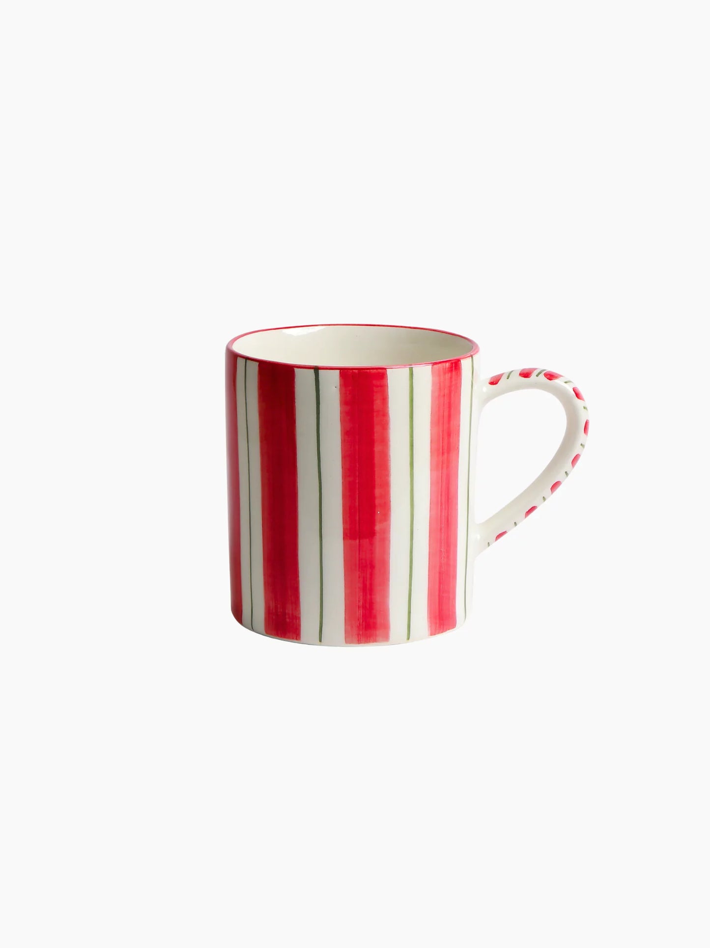 Holly Jolly Striped Christmas Mug