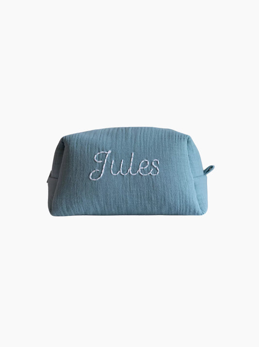 Personalised Azur Blue Baby Toiletry Bag