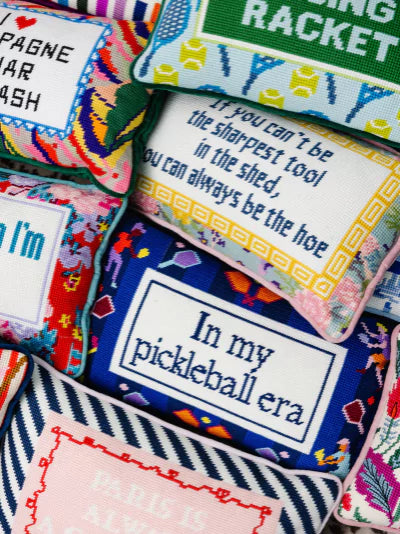 Pickleball Needlepoint Pillow