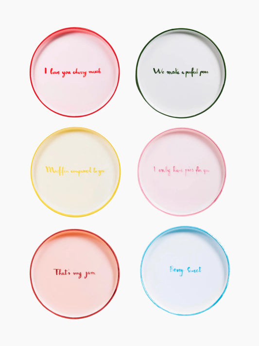 Quote Dessert Plate Set of 6