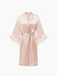 Bride-To-Be Feathered Silk Robe