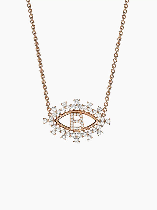 Sara Diamond Letter Necklace