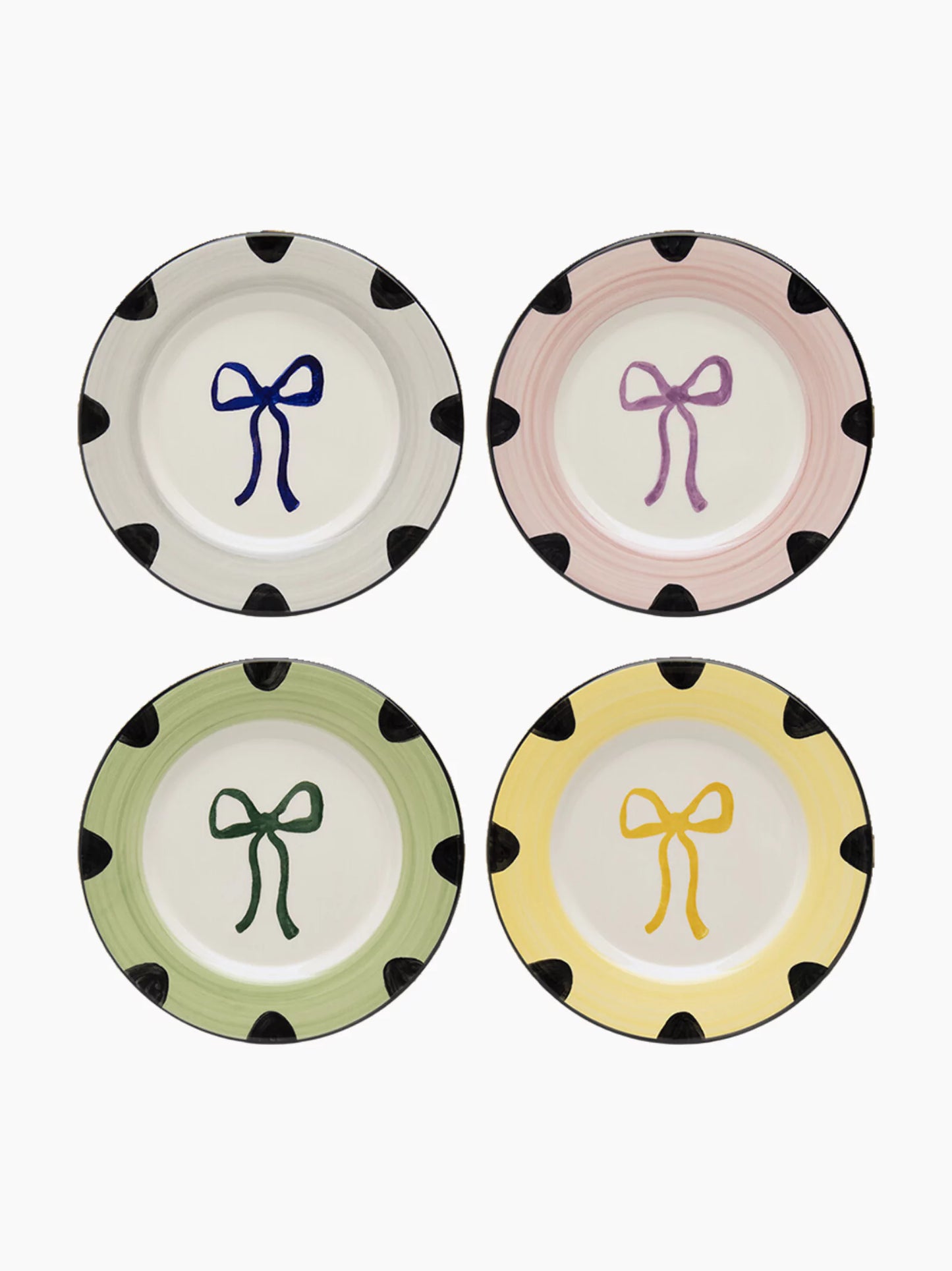 Bow Dessert Plates Set of 4