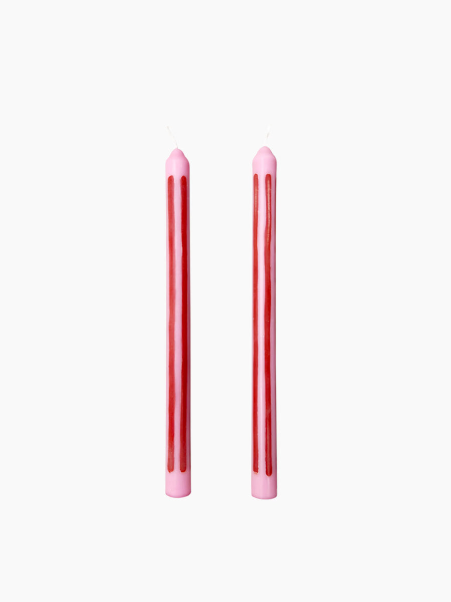 Rhubarb Dinner Candles Set of 2