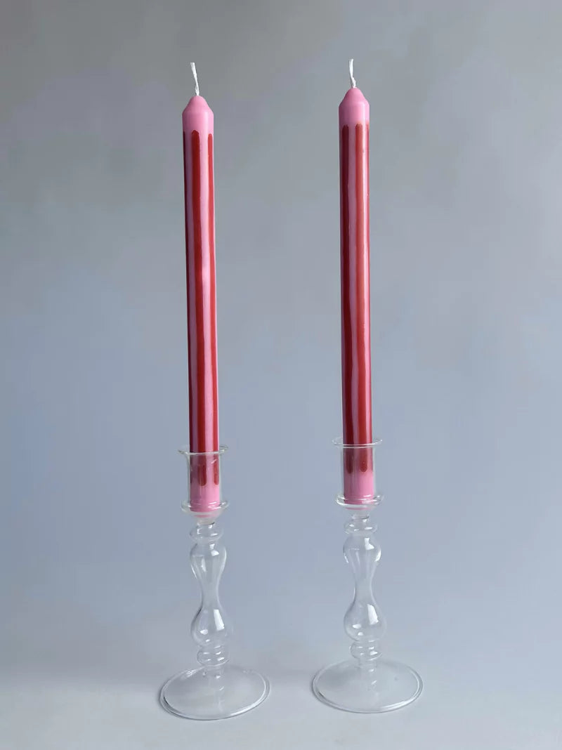 Rhubarb Dinner Candles Set of 2