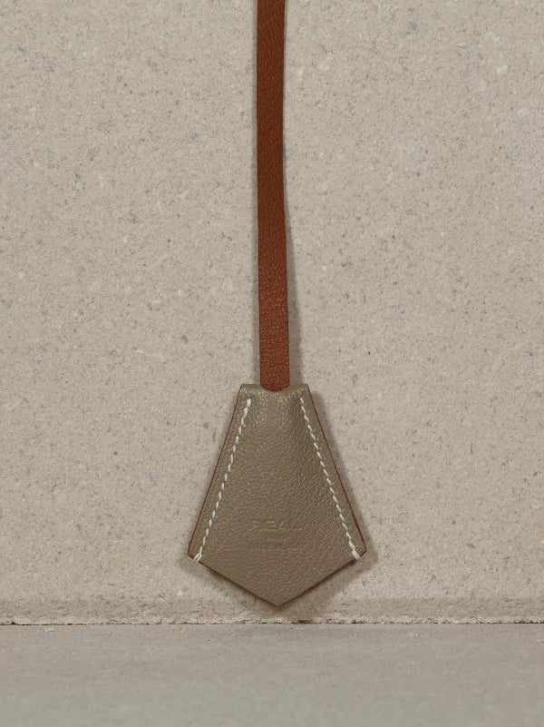 Taupe Leather Pet Charm