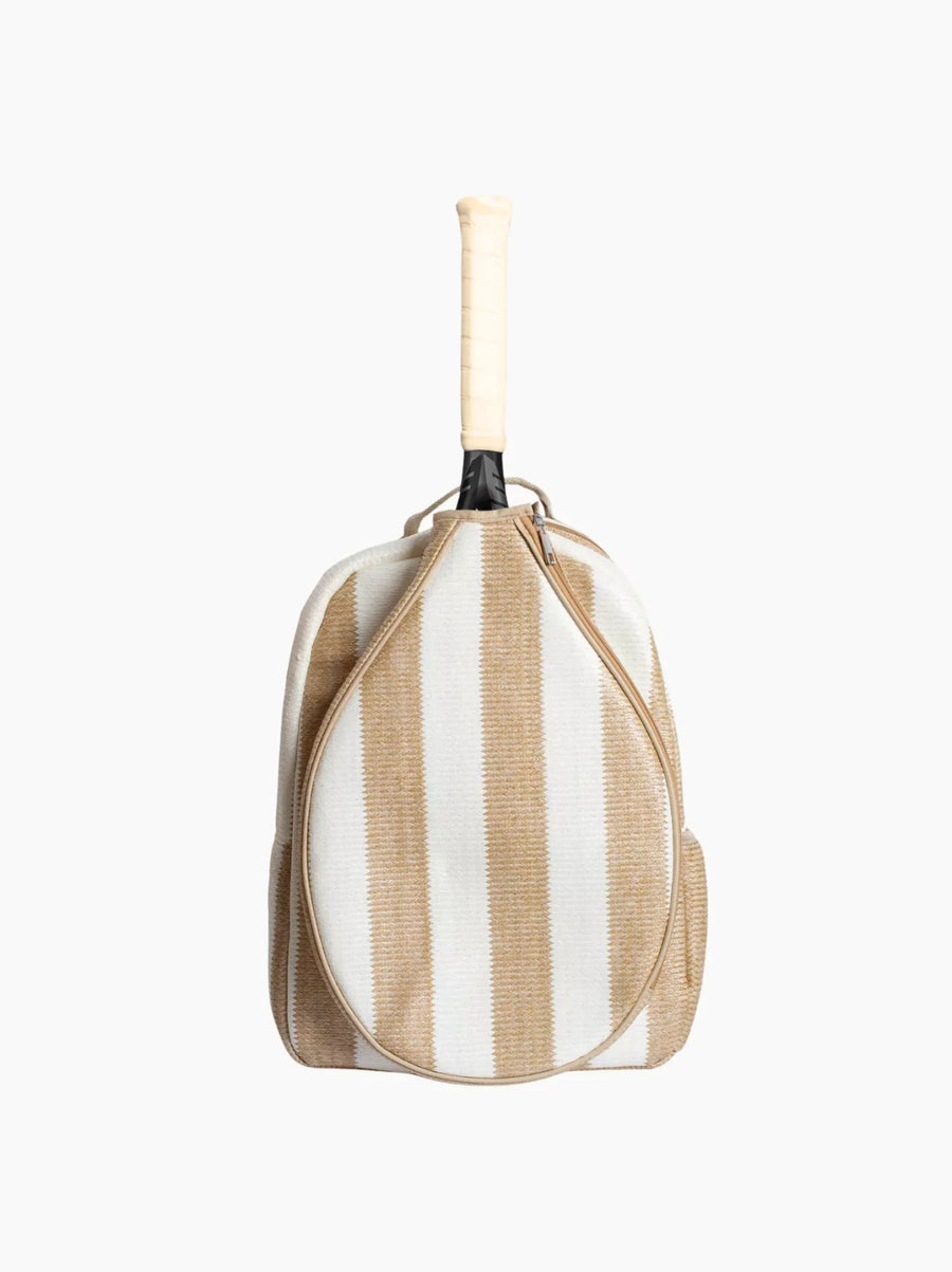 Striped Rattan Racket Backpack