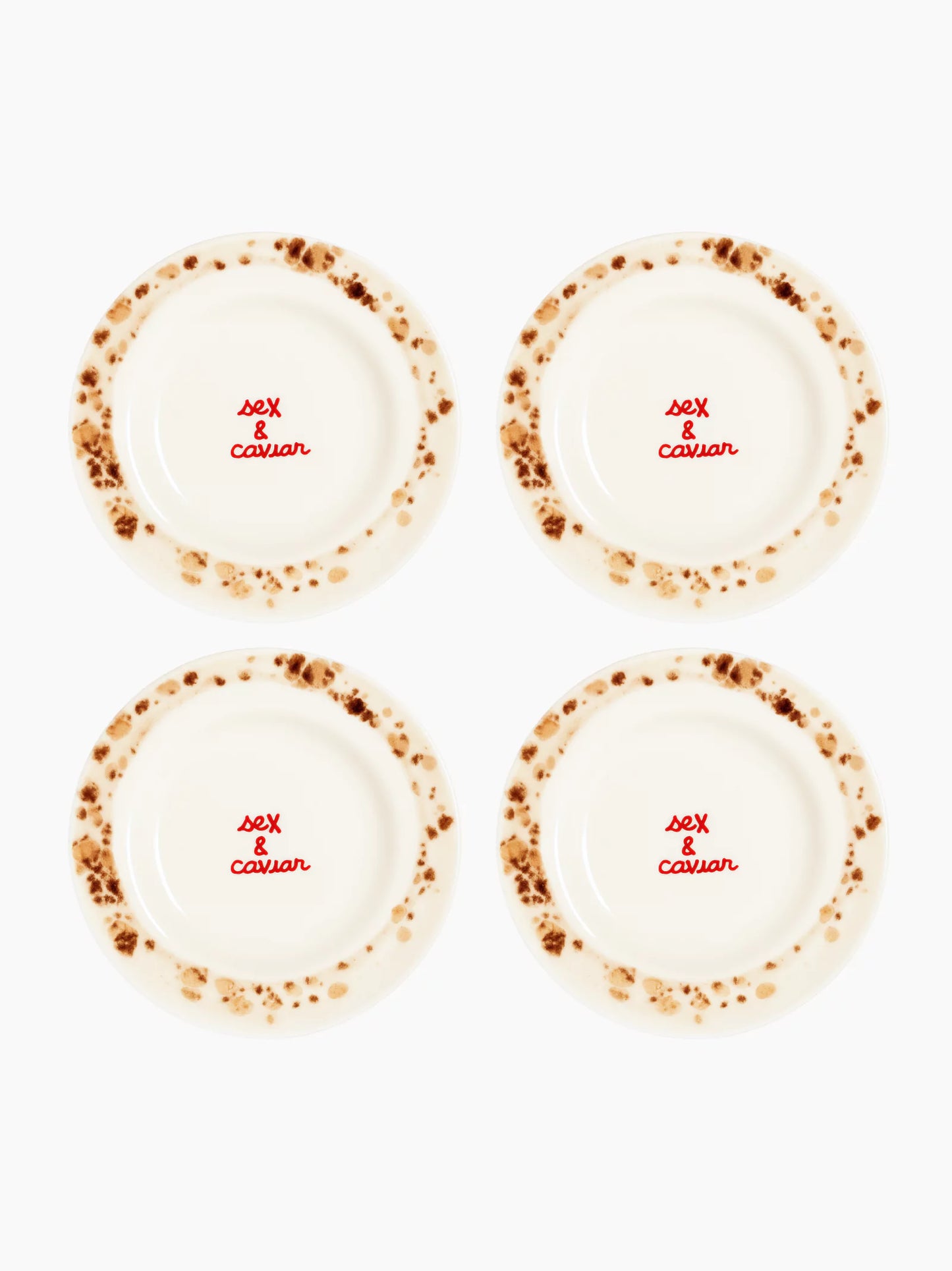 Sex & Caviar Plates Set of 4
