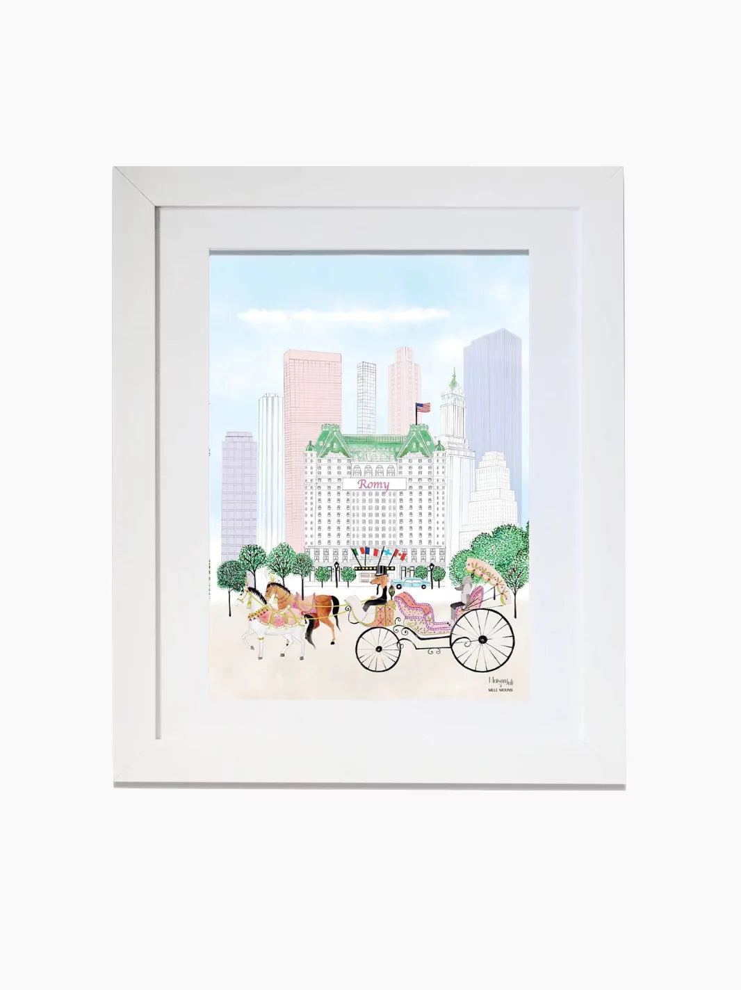 Personalised Carriage of Central Park Kids Art Print