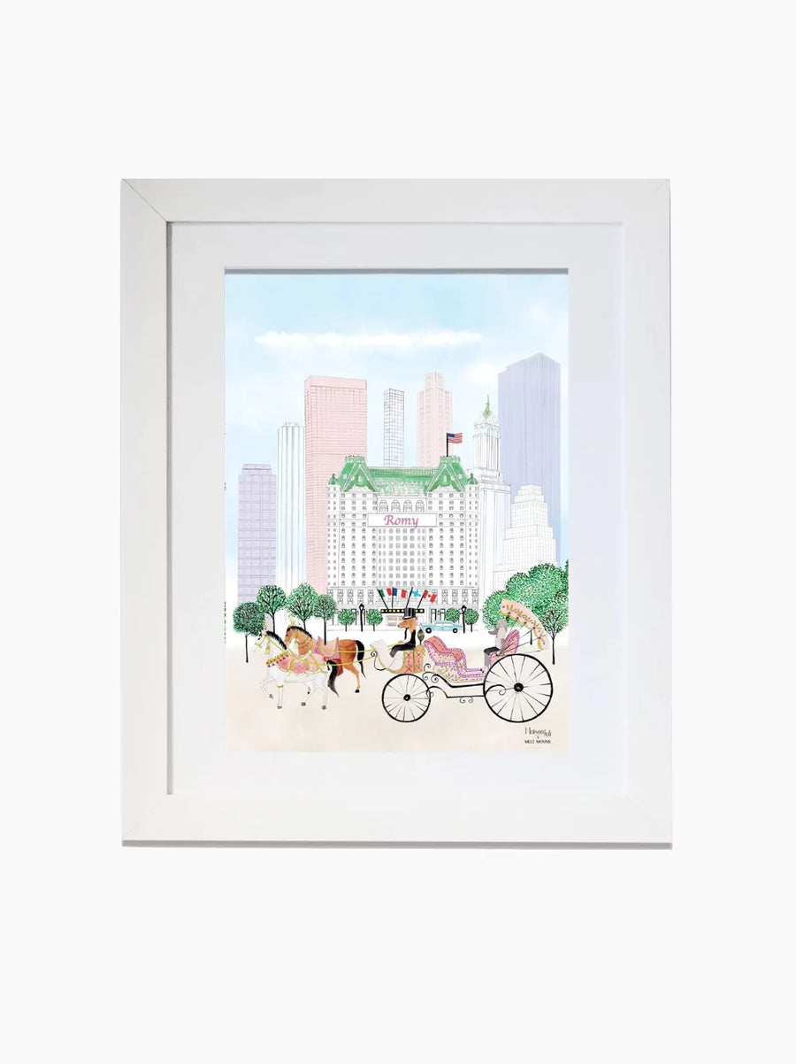 Personalised Carriage of Central Park Kids Art Print