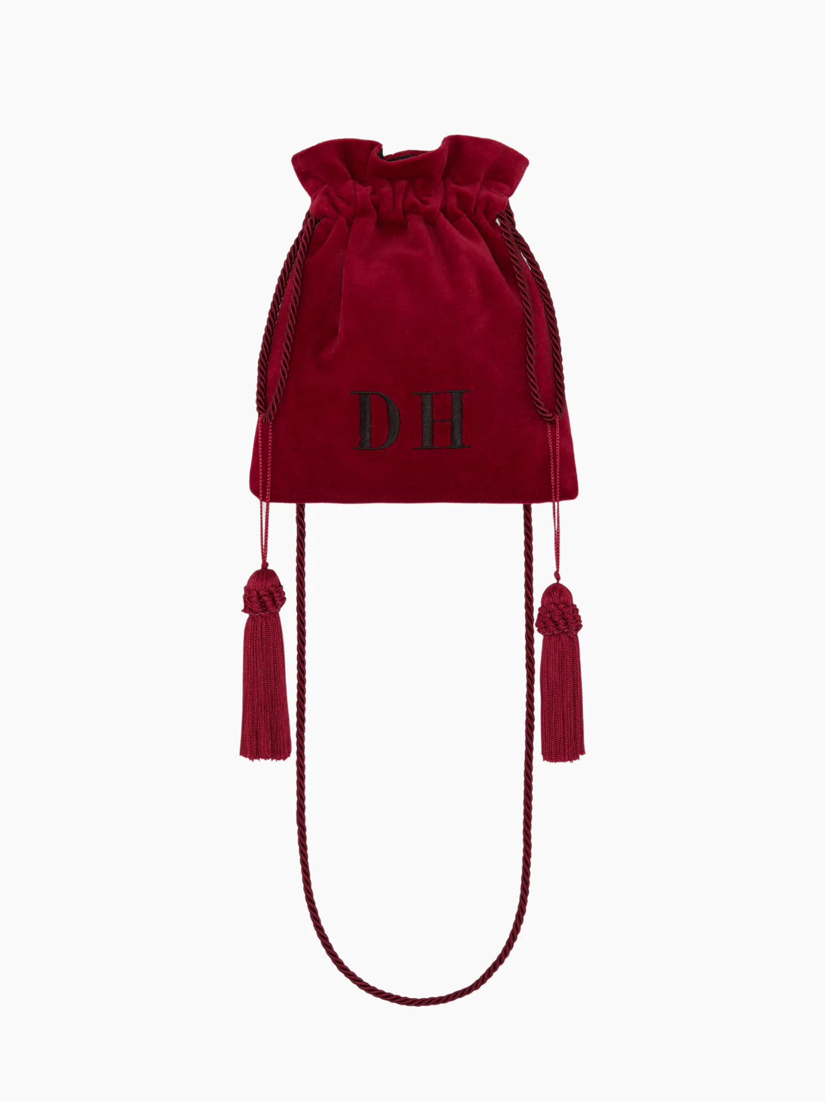 Ruby Red Velvet Pouch Bag