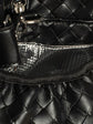 Black Woven Leather Racket Bag