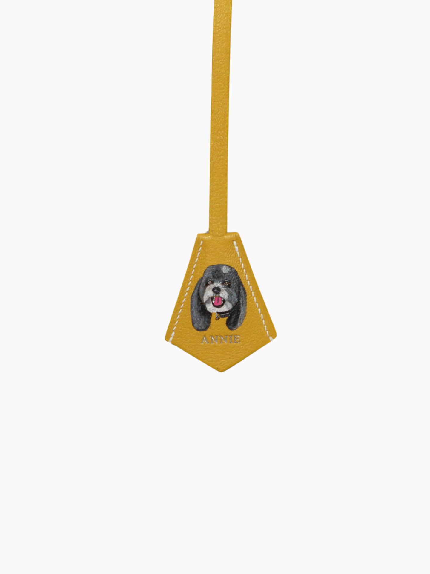 Yellow Leather Pet Charm