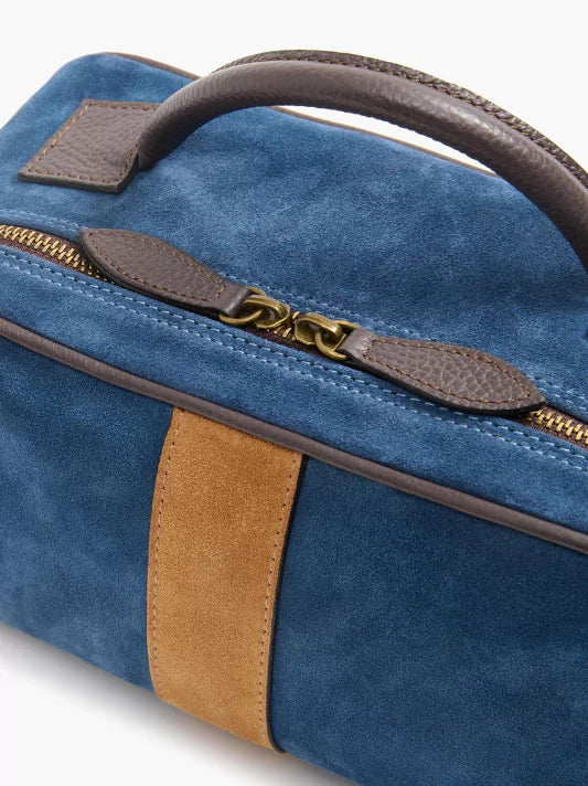 Berkeley Suede Striped Wash Bag