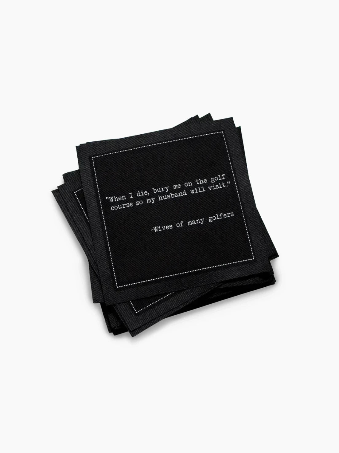 Golf Humor Quotes Organic Cotton Cocktail Napkins