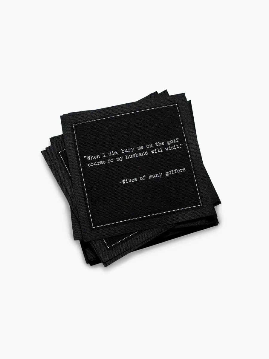 Golf Humor Quotes Organic Cotton Cocktail Napkins