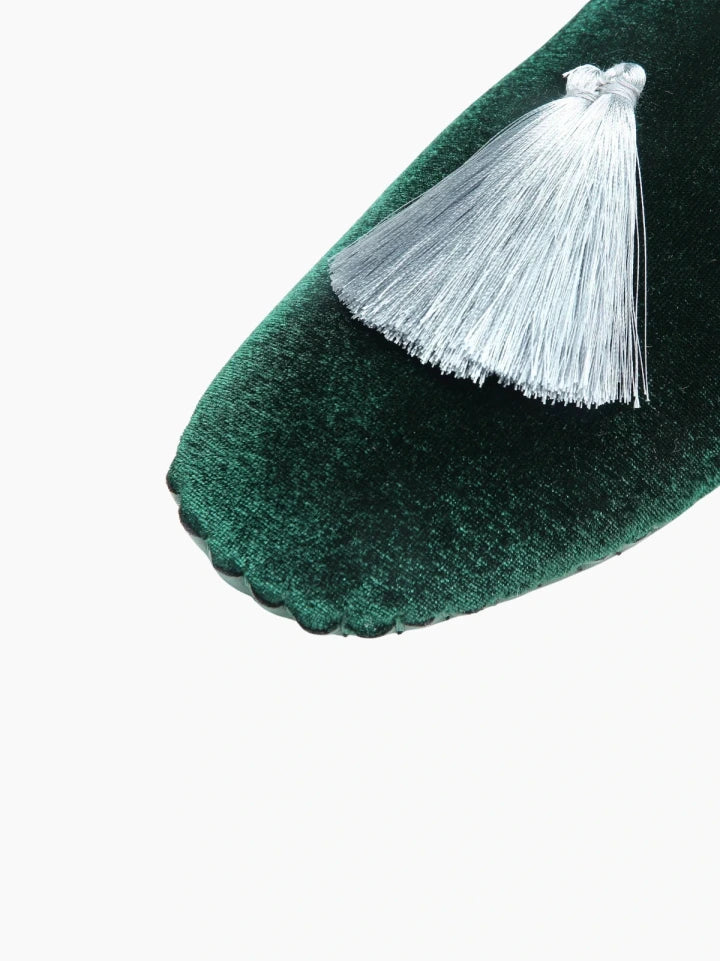 Velvet Tassel Slippers