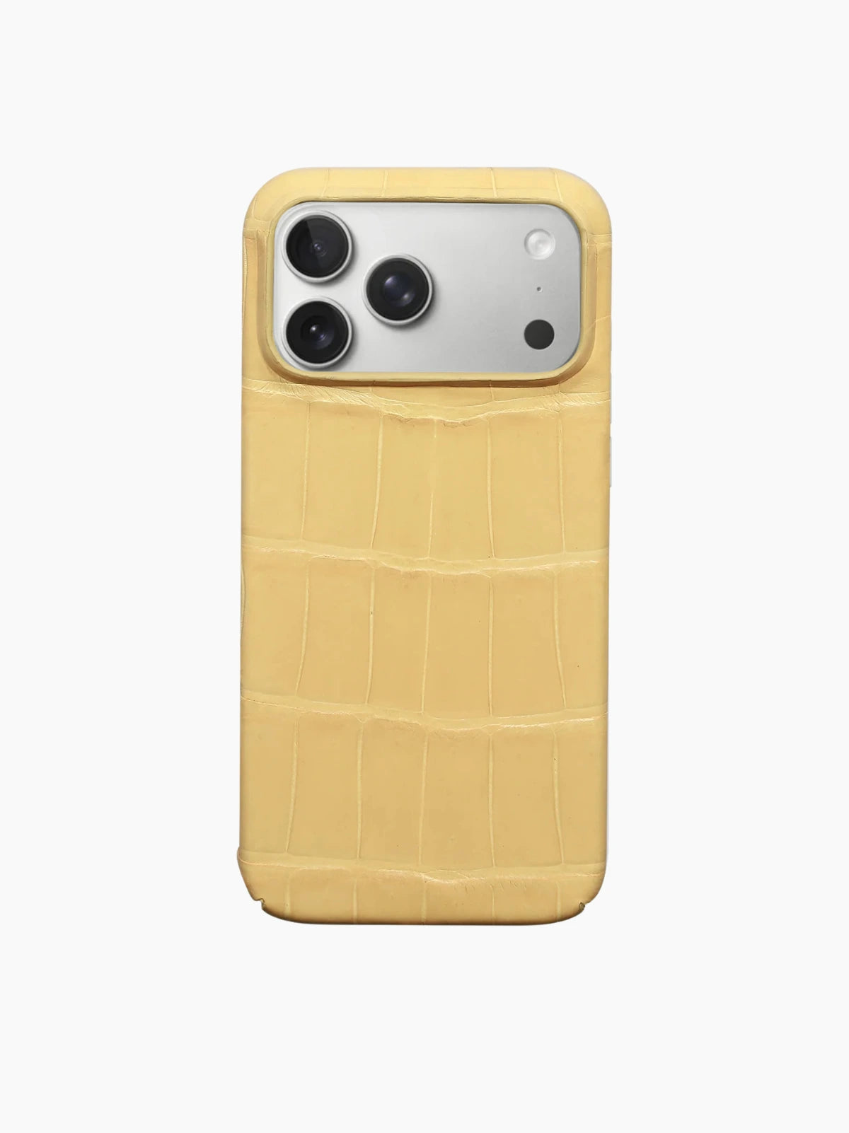 Cornsilk Yellow Crocodile iPhone Case