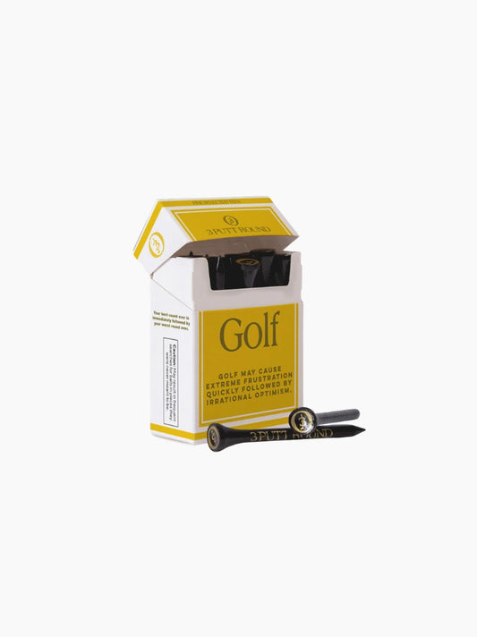 Gold Golf Addiction Tees Set of 3