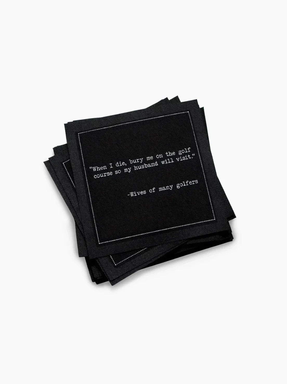 Golf Humor Quotes Organic Cotton Cocktail Napkins