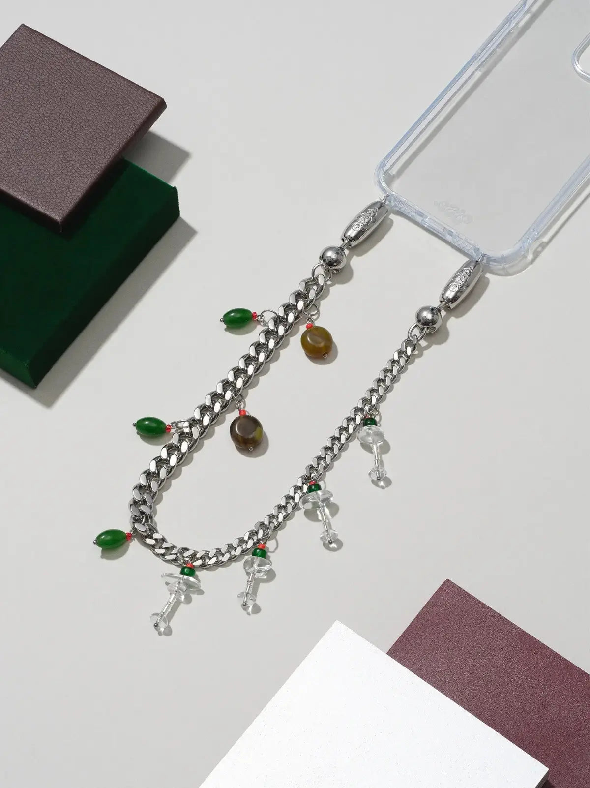 Curb Chain Martini Phone Wristlet