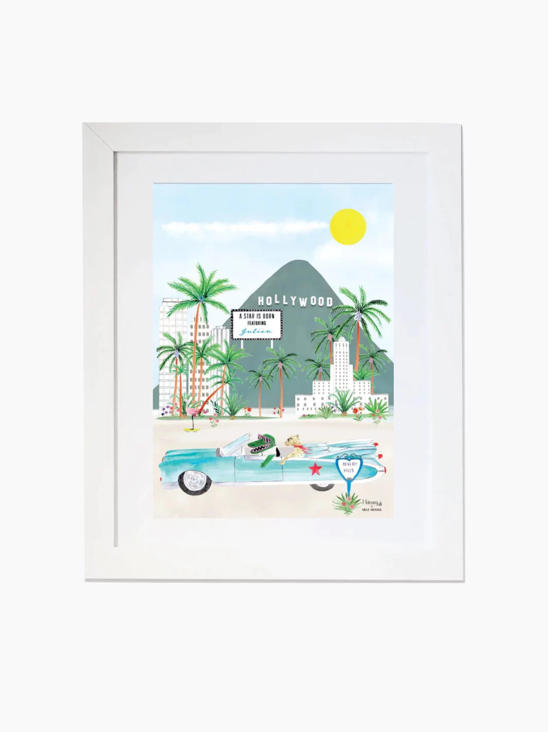 Personalised Hollywood Kids Art Print
