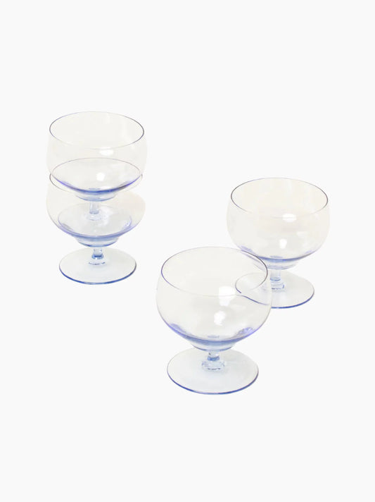 Blue Liquor Glasses Set of 4