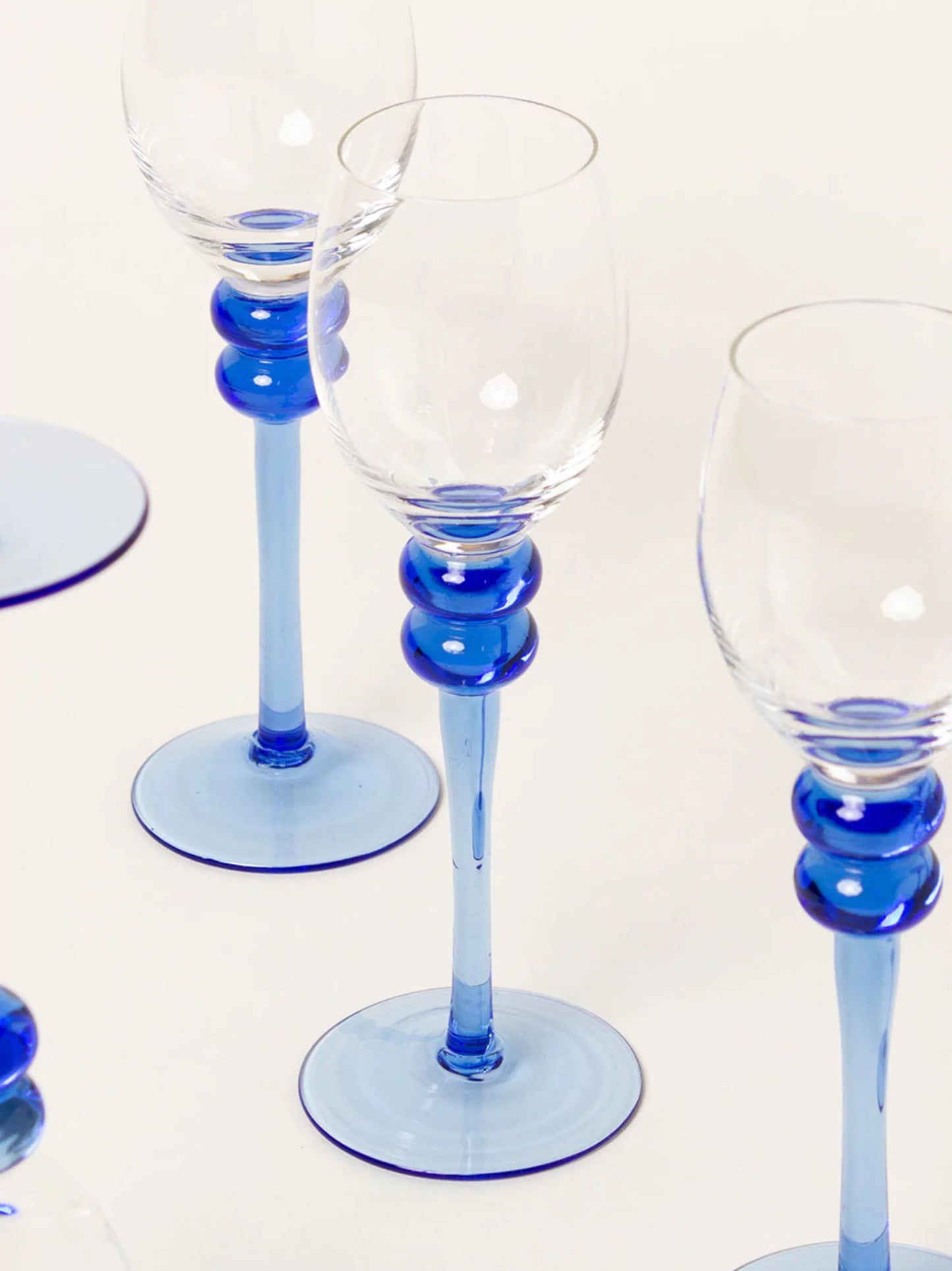 Blue Sphere Liquor Glasses Set of 4