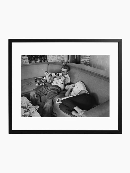 James Dean And Liz Taylor On Set Art Print