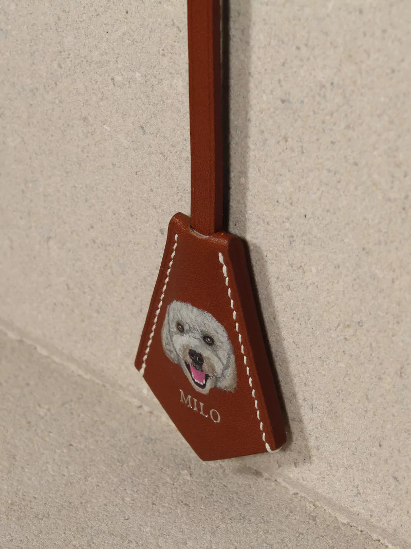 Chestnut Leather Pet Charm