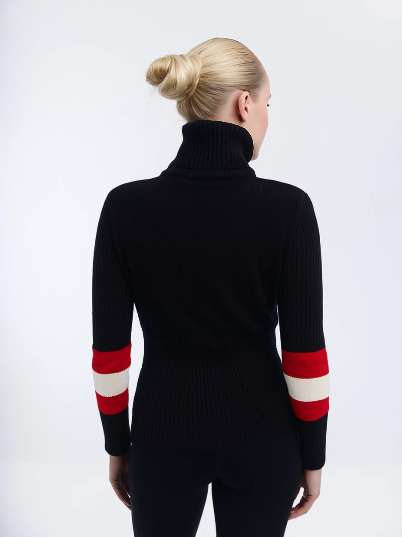 St Anton Black Knitted Jumper