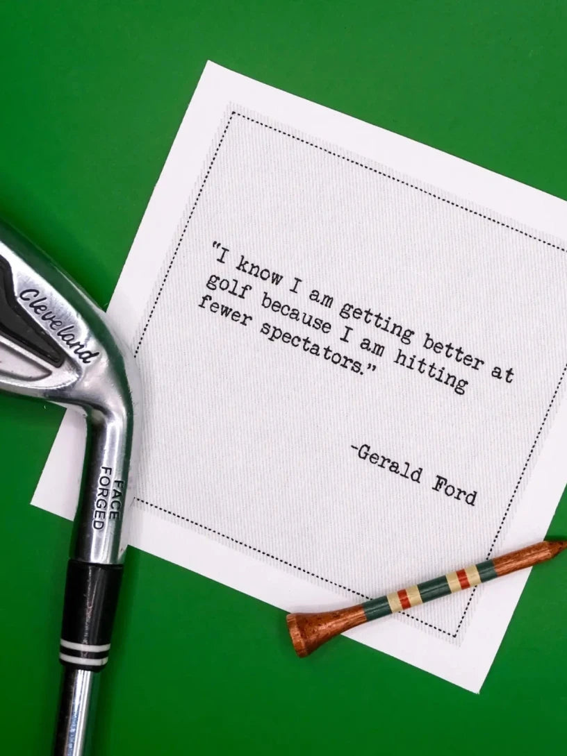 Golf Humor Quotes Organic Cotton Cocktail Napkins