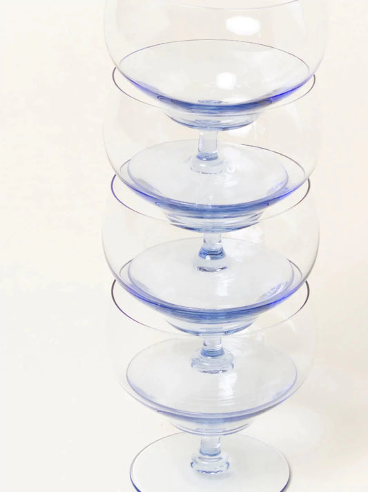 Blue Liquor Glasses Set of 4