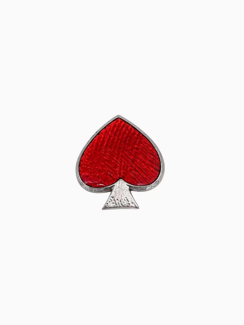 Yves Saint Laurent Red Spade Brooch