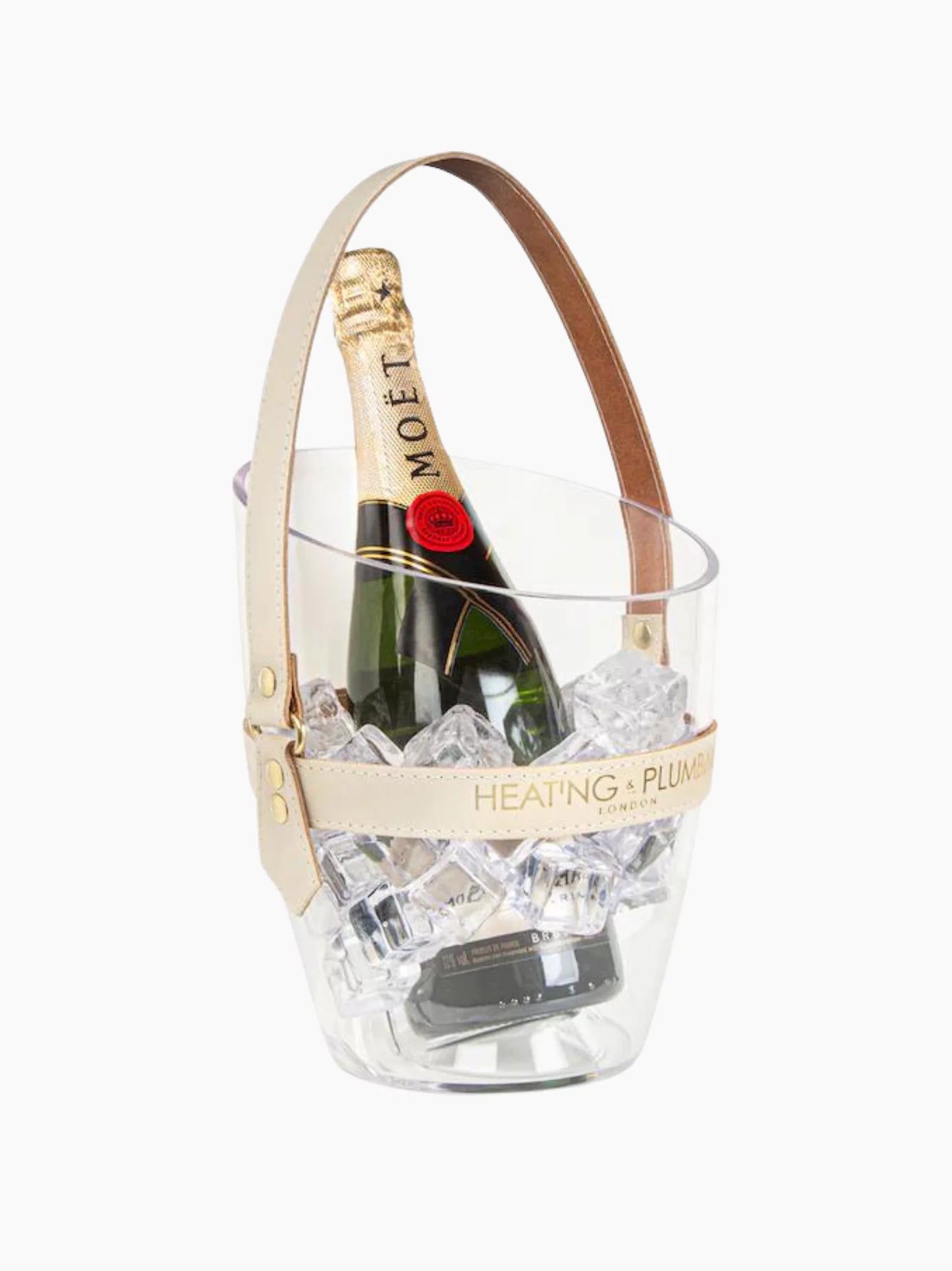 Orange Leather Champagne Bucket