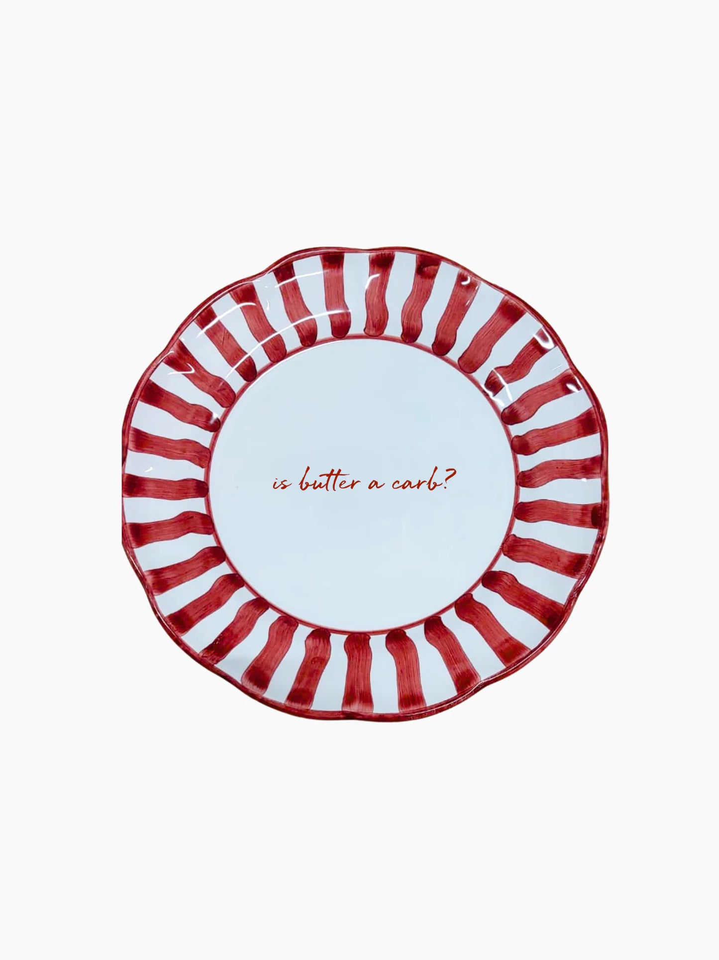 Red Quote Plates Set of 6