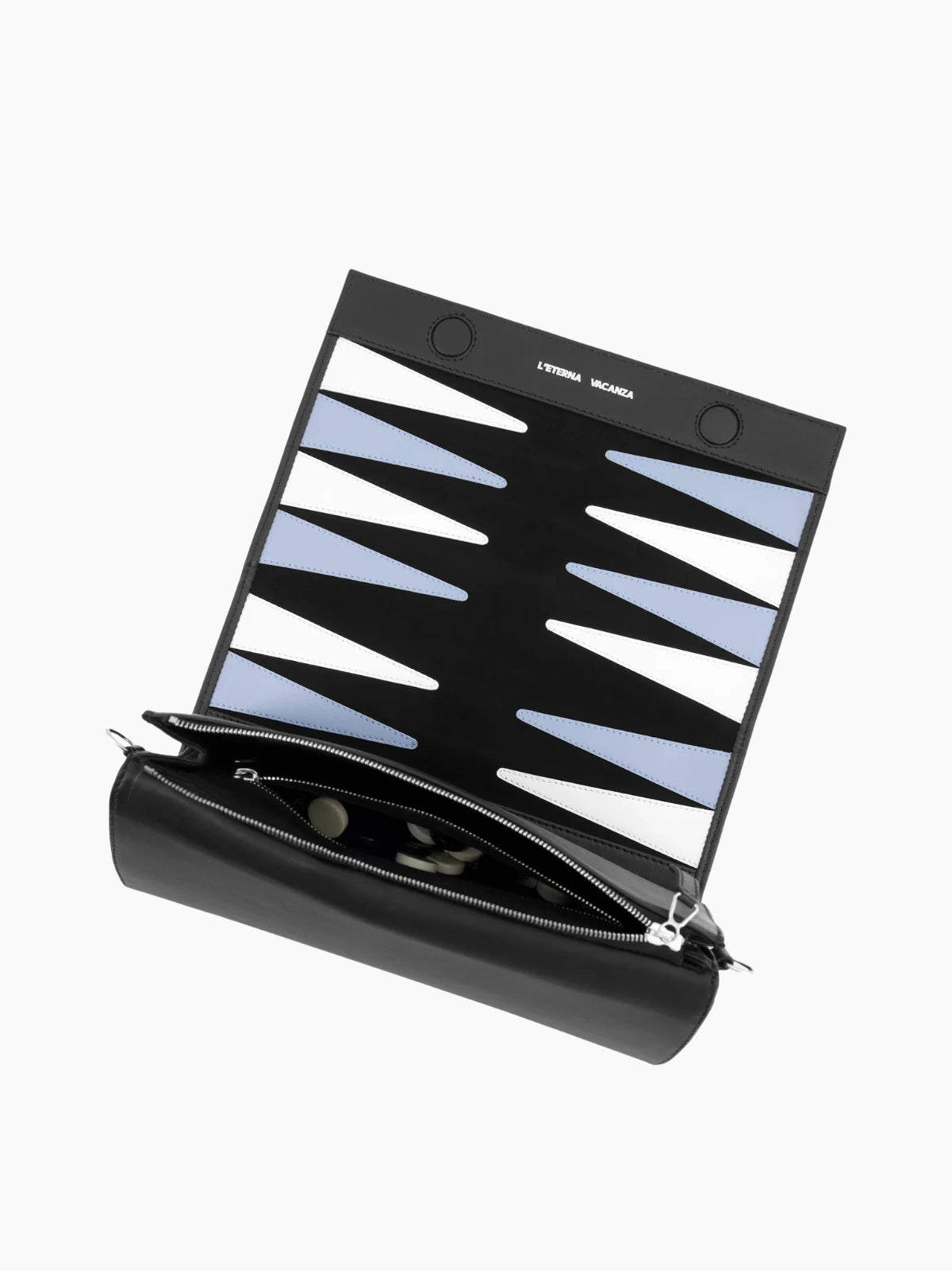 Black Travel Backgammon Bag