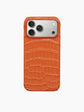 Tangerine Orange Crocodile iPhone Case
